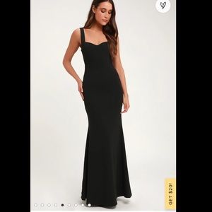Lulus full length black mermaid dress